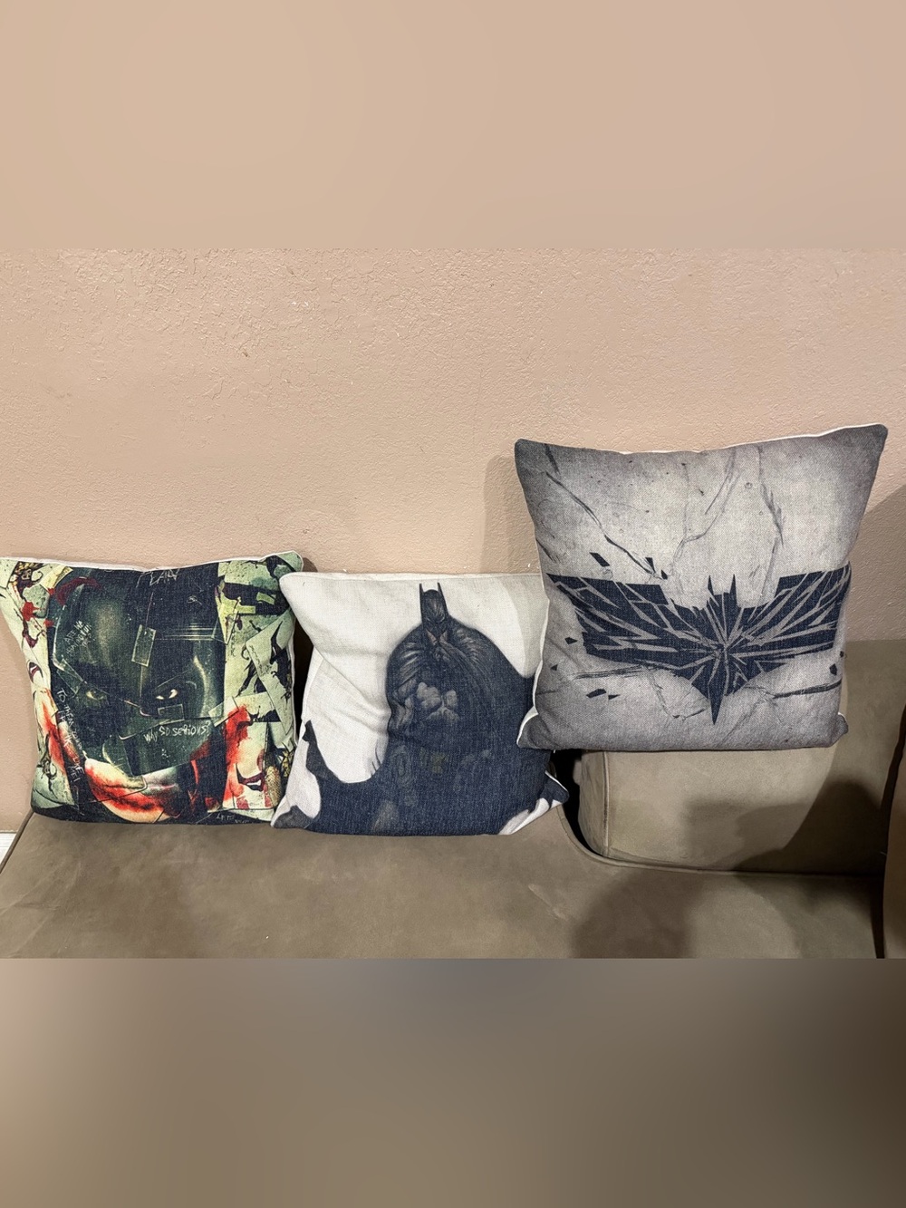 Batman Graphic Decorative Throw Pillow - 3 pieces